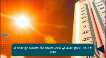 41 درجة.. ارتفاع مقلق في درجات الحرارة غدًا بالصعيد مع موجة حر قوية